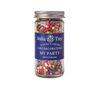 India Tree Nature's Colors My Party Cake Decorations, 2.8 oz | Natural Confetti, Top-9 Allergen-Free, Red-3 Free
