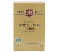 India Tree Rough Cut Mauritius White Sugar Cubes, 2.2 Pound Box, Unrefined Sugar Cube, Kosher, Non GMO