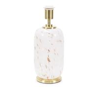 India White Confetti Glass Rounded Table Lamp Base ValueLights White One Size
