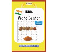 INDIA Word Search: All about the indian culture, people, geography and more ... | Easy readable | 55 Puzzles | Puzzles for Adults, Seniors and Teens | Format 6x9 | 15.24 x 22.81 cm | 110 pages