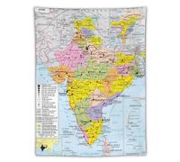 India World Map posters tapestry Cool Artworks Painting Wall Art Prints Hanging Picture Home Decor Tapestries Gift Idea 60"x80"