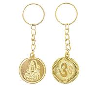 Indiabazaar Ganesh Hanuman Keyring Lord Shiva Lakshmi Sai Baba Tirupati Balaji Keychain Metal Golden Hindu God Religious Key Ring Car Key Fob Charm for Bags Purse Luggage Home Decor Diwali Gifts