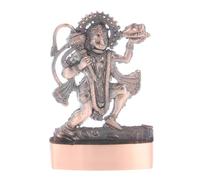 Indiabazaar Hanuman Statue Murti Copper Bronze Metal Small Standing Bajrang Bali Gadha Idol Small Hindu God for Car Dashboard Home Office Desk Mandir Temple Pooja Décor Diwali Wedding Gift (5 Inch)