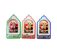 Indiabazaar Kali/Kaali Maa Sticker Metal Adhesive Sticker Hindu God Mandir Sticker - 6cm x 4cm