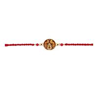 Indiabazaar Rakhi for Brothers Raksha Bandhan Thread Peacock Rakhi Bracelets for Bhaiya Brother on Rakhi Hindu Indian Festival Handmade Rakhadi Threads Gift (Red)