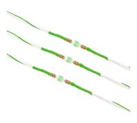 Indiabazaar Rakhi for Brothers Set of 3 Raksha Bandhan Threads Multicolour Rakhi Bracelets for Bhaiya Brother Bro on Rakhi Hindu Indian Festival Rakhadi Rakhari Threads (Green/White)