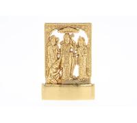 Indiabazaar Ram Darbar Statue Murti Golden Metal Small Lord Ram Laxman Sita Hanuman Hindu God Goddess for Car Dashboard Home Office Desk Mandir Temple Pooja Décor Diwali Wedding Gift (3 Inch)