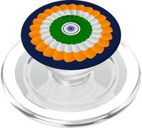 Indian 3 Color Flag Round Logo PopSockets PopGrip for MagSafe