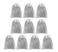 Indian Almond Leaves, Catappa Leaves for Aquariums, 10 Bags Disposable Drawstring Non-Woven Water Conditioning Leaves, Catappa Leaves for Shrimps, Betta