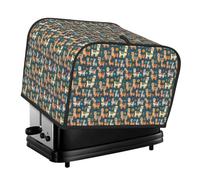 Indian Alpaca Print 4-Slice Toaster Cover Dustproof Waterproof Kitchen Appliance Shield Daily Usability