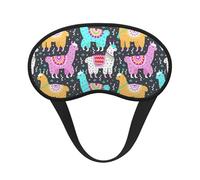 Indian Alpaca Print Adults Washable Eye Mask for Sleeping Blocking Nap for Travel Camping Night Rest