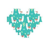 Indian Alpaca Print Building Brick Block Puzzle Heart Shaped,Christmas Valentines Birthday Anniversary Presents