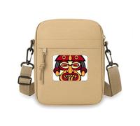 Indian Art Drawing Totem Pole Face Crossbody Bag Cell Phone Purses Handbag Shoulder Mini Bag