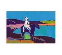 Indian at The Lake (state II) - Fritz Scholder Native PopPrint Contemporary Indigenous Expression Modern Wall Prints Abstract Geometric Minimalist Art Framed Canvas Prints For Office Bedroom Wall Deco