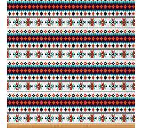 Indian Aztec Upholstery Fabric by The Yard,Tribal Boho Stripes Reupholstery Fabric for Chairs,Ethnic Traditional Geometric Waterproof Outdoor Fabric,2 Yards,(L184*W150cm) Orange White
