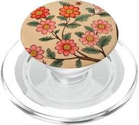 Indian Block Print Floral Art PopSockets PopGrip for MagSafe