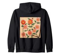 Indian Block Print Floral Art Zip Hoodie