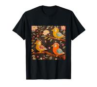 Indian Block Print Folk Art Birds T-Shirt