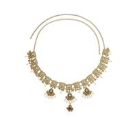 Indian Body Chain for Women Gold Plated Waist Chain Adjustable Belly Boho Jhumka Belt Sexy Bikini Beach Jewelry Crystal Bead Body Jewelry Hippie Wedding Summer Music Festival Accessories, Adjustable