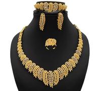 Indian Bridal Jewelry Sets Wedding Necklace African Ethiopian Pakistani Jewellery For Women Set Bridesmaid Gift