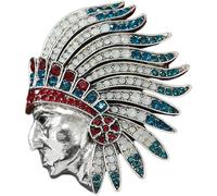 Indian Brooch Cartoon Lapel Button Pin Metal Lapel Pin Retro Indian Headdress for Clothes Backpack Hat Accessories