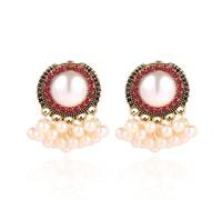 Indian Chandelier Earrings for Women, Boho Jhumka Earrings, Bollywood Festival Jewelry Gifts for Diwali, Weddings, and Holidays, Brass, brass