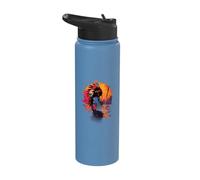 Indian Chief Indian Tribe Native American Pride Sunset Stainless Steel Insulated Water Bottle