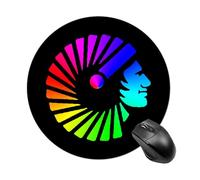 Indian Chief Mouse Pad Waterproof Non-Slip Rubber Base Round Mouse Mat Gaming Mousepad