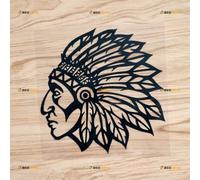 Indian Chief Sticker Decal Vinyl - White 15.2cm - for Car Boat Laptop Cup No Background Die-Cut