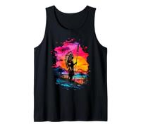 Indian Chief Sunset Native American Feather Headdress Tank Top
