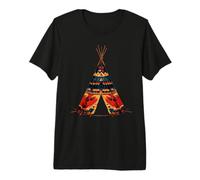 Indian Chief Tipi Tent Native American Pride Indian Tribe Premium T-Shirt