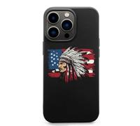 Indian Chief U.S. Flag TPU Mobile Phone Basic Cases Compatible with iPhone 13 Mini/13/13 Pro/13 Pro Max Anti-Scratch Covers