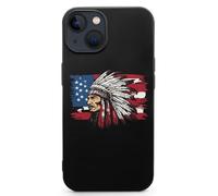 Indian Chief U.S. Flag TPU Mobile Phone Basic Cases Compatible with iPhone 13 Mini/13/13 Pro/13 Pro Max Anti-Scratch Covers