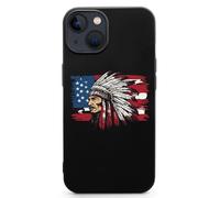 Indian Chief U.S. Flag TPU Mobile Phone Basic Cases Compatible with iPhone 13 Mini/13/13 Pro/13 Pro Max Anti-Scratch Covers