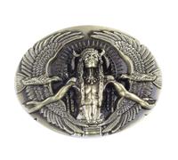 Indian Chief Warrior Belt Buckle for Men Two Flying Eagles Belt Buckle, Classic Native Indian Chief Belt Buckle Men’s Tribal Chief Warrior Belt Buckle Jewelry Viking Flying Eagle Western Belt Buckle