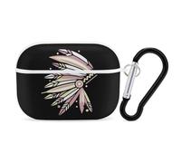 Indian Chieftain's Headdress Case Cover Compatible with AirPods Pro 2nd 1st Generation Hard Skin Protection