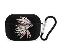 Indian Chieftain's Headdress Case Cover Compatible with AirPods Pro 2nd 1st Generation Hard Skin Protection