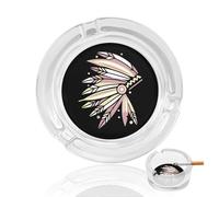 Indian Chieftain's Headdress Glass Ashtrays for Cigarettes Ash Tray Ashtray Home Office Indoor Outdoor Decoration