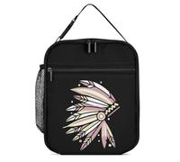 Indian Chieftain's Headdress Insulated Lunch Bag Reusable Cooler Lunchbox Tote Meal Container for Women Men