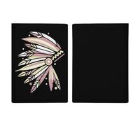 Indian Chieftain's Headdress Travel Passport Wallet Credit Card Holder Cover Case Protector