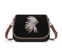 Indian Chieftain's Headdress Women's Crossbody Bags Shoulder Handbag Sling Messenger Purses