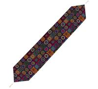 Indian Colorful Pattern Print Short Table Runner Fashion Spring Tablecloths Kitchen Dining Decor for Home Party