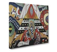 Indian Composition by Marsden hartley Canvas Print | Gallery Wrapped 30mm Frame Wall Art | 20x20 inches | Ready to Hang | Classic Picture | Living Room Bedroom Lounge Office