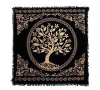 Indian Consigners Altar Cloth Celtic Treeof Life Tentacle Triquetra Pagan Flannel Witchcraft Alter Tarot Spread Top Cloth Wiccan Square Spiritual 36 by 36 sacred cloth (Tree of Life)