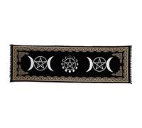 Indian Consigners Altar Cloth Pentagram Alter Witchcraft Tarot Moon Phases Triple Moon Tablecloth