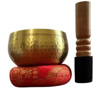 Indian Consigners Handmade Tibetan Singing Bowl Set for Meditation, Yoga, Chakra Balancing, Nepal Made with Perfect Frequency (Medium (3.5 Inches))