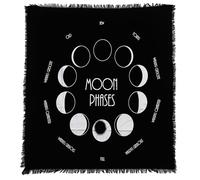 Indian Consigners Moon Phases Altar Cloth Celestical Tarot Deck Alter Square Wall Hanging TableCloth Sacred Place Home Décor Moon Faces New Moon to Full Moon Cycle