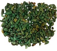 Indian Consigners Natural Crushed Polished Tumbled Gem Stone Chips, Decoration & Healing Crystals (Green Jade)