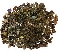 Indian Consigners Natural Crushed Polished Tumbled Gem Stone Chips, Decoration & Healing Crystals (Labradorite)