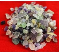 Indian Consigners Natural Crushed Polished Tumbled Gem Stone Chips, Decoration & Healing Crystals (Multi Fluorite)